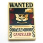 Tile 2 x 3 with 'WANTED', DRACULE MIHAWK', 'CANCELLED' print