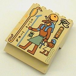 Panel 4 x 6 x 6 Sloped with Hieroglyphs, Snake and Eagle Print