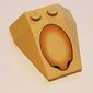 Wedge Sloped 4 x 4 Triple, No Stud Notches with Brown Oval Print