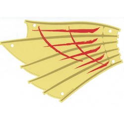 Sail 27 x 20 with Dark Tan/Red Lines print (Destiny Bounty)