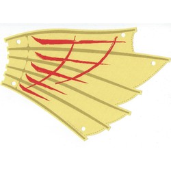 Sail 27 x 20 with Dark Tan/Red Lines print (Destiny Bounty)