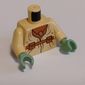 Torso Robe, Belt Pockets and Necklace Blissl Flute Print (Yoda), Tan Arms, Sand Green Hands