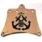 Sail, 12 x 10 with 7 Holes, Black Crossed Anchors Print