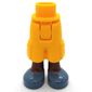 Minidoll Hips and Cargo Pants with Reddish Brown Legs and Sand Blue Sandals Print [Thick Hinge]