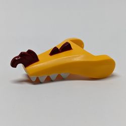 Creature Body Part, Dragon Head Lower Jaw with White Teeth, Dark Red Beard