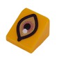 Slope 30° 1 x 1 x 2/3 with Gold/Metal Orange Eye, Black Pupil, Outline print