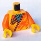 Torso Robe, Orange Dragon, Sand Blue Shirt Print, Orange Arms, Yellow Hands