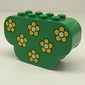 Brick Curved 2 x 6 x 3 Triple Curved Bottom with Yellow Flowers Print