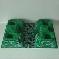 Baseplate Raised 32 x 48 x 6 with 4 Corner Pits and Rock Path Print