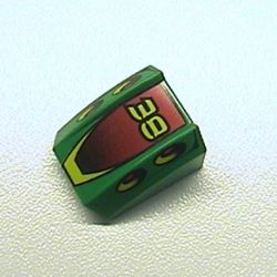 Slope Curved 2 x 2 with Lip, No Studs with '38' Print