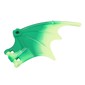 Creature Body Part, Dragon / Thestral Wing with Bar Connection and Marbled Yellowish Green Pattern