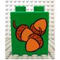 Duplo Brick 1 x 2 x 2 with Acorns Loose Print