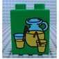 Duplo Brick 1 x 2 x 2, with Lemonade Pitcher and Glasses Print