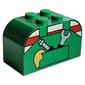 Brick Curved 2 x 4 x 2 Double with Overalls and Tools in Pocket Print