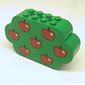 Brick Curved 2 x 8 x 4 Triple Curved Ends with 7 Apples Print