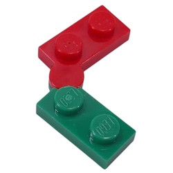 Hinge Plate 1 x 4 Swivel Top / Base - Solid Clip [Complete Assembly] - Red Top