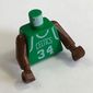 Torso Basketball Jersey, Boston Celtics '34' Print, Long One Piece Arms Brown (NBA)