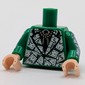 Torso Suit Jacket with Black Shirt and Tie, Gold Chain and Dollar Bills Print, Green Arms with Dollar Bills Print, Light Nougat Hands