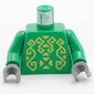 Torso with Rascus Print, Green Arms, Dark Bluish Gray Hands