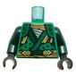 Torso Robe, Tan Belt, Dark Green Trim and Markings print, Dark Green Arms, Black Hands