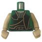 Torso Vest with Gold Trim Print (Gungan), Tan Arms and Hands