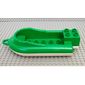 Duplo Boat with Front Towhook, with Raised Lip, 2 x 5 Studs Inside, and 2 x 2 Top Studs, White Bottom