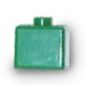Pen Bead, Square with Flower Print