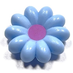 Clikits Icon, Flower 2 x 2 Large, 10 Petals with Pin [Frosted] with Dark Pink Center Print