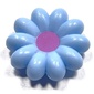 Clikits Icon, Flower 2 x 2 Large, 10 Petals with Pin [Frosted] with Dark Pink Center Print