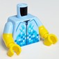 Torso, Dual Molded Arms, Sports Jacket, Zipper, Medium Azure and Blue Decorations Print, Bright Light Blue Sleeves Pattern, Yellow Arms and Hands