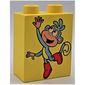 Duplo Brick 1 x 2 x 2 with Boots the Monkey Print