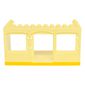 Duplo Building 6 x 12 x 5 with Center Door and Two Windows with Bright Light Orange Bottom (Caravan)