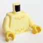 Torso Chicken Costume, Orange Feather Print, Bright Light Yellow Arms, Yellow Hands