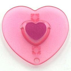 Clikits Icon, Heart with Two Pins, Dark Pink Heart Print