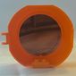 Pod, Round, Half, Back with 1 x 2 Plate Orange with Dojo Sticker