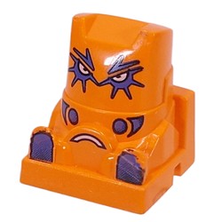 Racer Driver Head, Brick Special 2 x 2 Square, Purple Eyes, Feet, White Steering Wheel (Spicky)