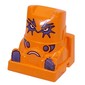 Racer Driver Head, Brick Special 2 x 2 Square, Purple Eyes, Feet, White Steering Wheel (Spicky)