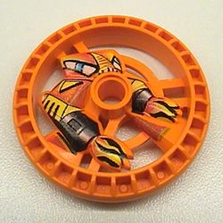 LEGO PART 32358pr0001 Technic Disc 5 x 5 Notched, Flame with Robot ...