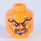 Minifig Head Nadakhan, Arched Curly Eyebrows, Moustache Fu Manchu, Clenched Teeth Print [Hollow Stud]