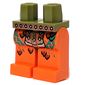 Hips and Orange Legs with Dark Orange Belt, Dark Turquoise Decoration print