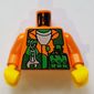 Torso Shirt, Green Vest, Wrench and Pockets Print (Sparks), Orange Arms, Yellow Hands