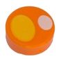 Tile Round 1 x 1 with Yellow Oval, White Circle print (Mimic Eye)