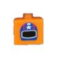 Pen Bead, Square with Racing Helmet Print