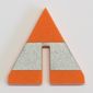 Cone Triangle Upright with Silver Stripe 6 x 6 with Bottom Cutout