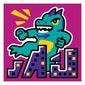 Tile 2 x 2 with Lizard Suit print