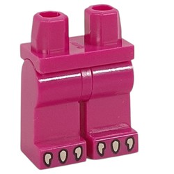 LEGO part 970c37pr0003 Hips and Magenta Legs with Tan Claws print in Bright Reddish Violet/ Magenta