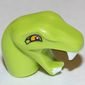 Minifig Head Special, Snake with Short Neck with Orange Eyes, Open Mouth with White Fangs Print