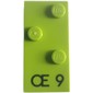 Braille Brick 2 x 4 with 3 Studs ⠪ and 'Œ 9' print