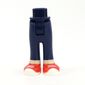 Minidoll Hips and Trousers with Back Pockets and Light Nougat Legs and Red Sneakers Print