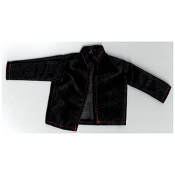 Scala, Jacket, Denim with Orange Stitches